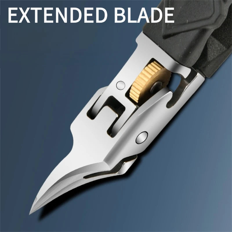 Zivoy | Professional Sharp Wide-Jaw Slanted Nail Clipper with Non-Slip Grip & 3-Piece Gift Set