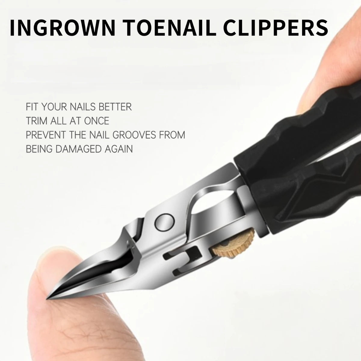 Zivoy | Professional Sharp Wide-Jaw Slanted Nail Clipper with Non-Slip Grip & 3-Piece Gift Set