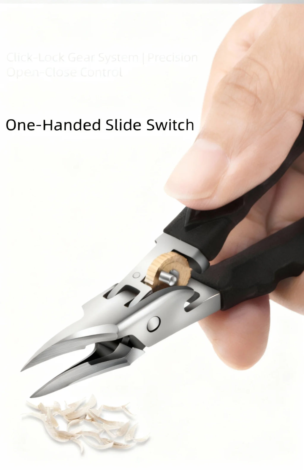 Zivoy | Professional Sharp Wide-Jaw Slanted Nail Clipper with Non-Slip Grip & 3-Piece Gift Set