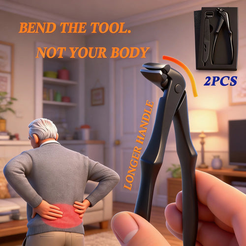 Zivoy | Ergonomic 40-Degree Angled Long-Handle Toenail Clipper for Seniors